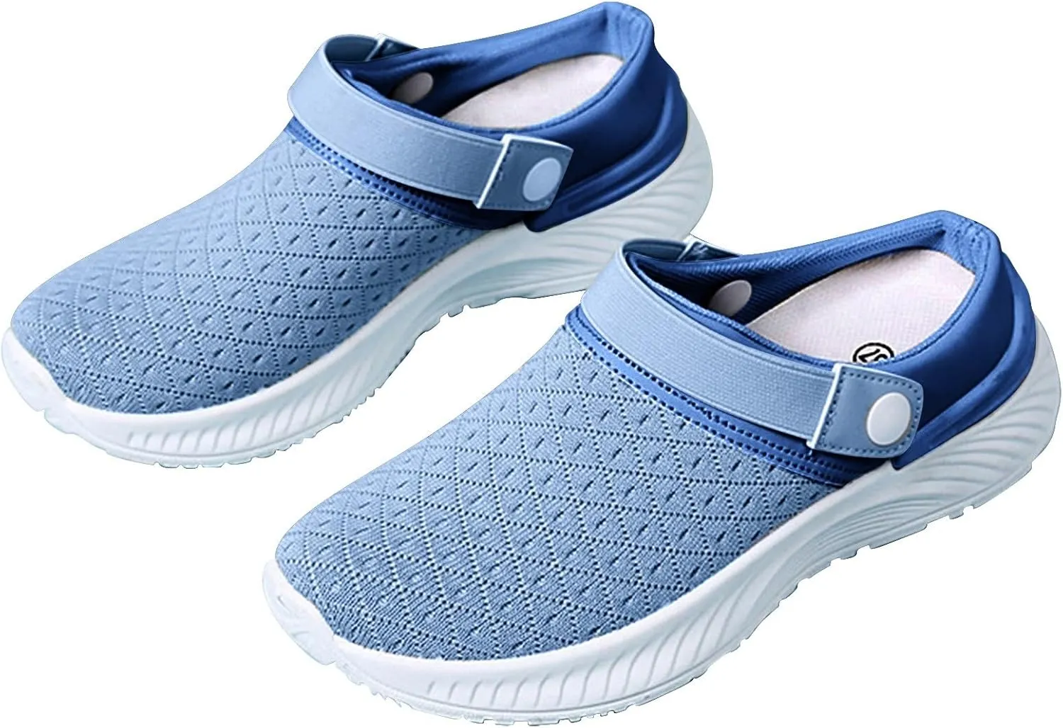 Women's Casual Slip on Half Shoes Breathable Womens Running Shoes Comfortable Dress Casual Shoes Walking Sneakers White Tennis Shoe Cross Trainer Shoe