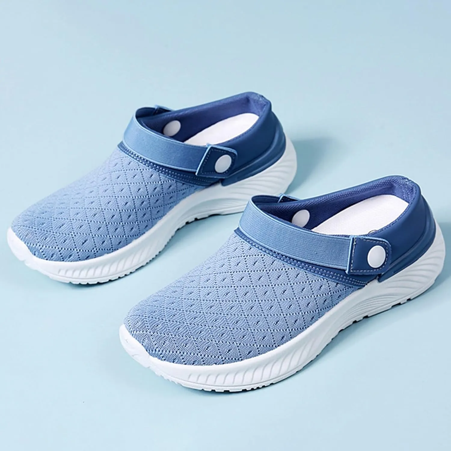 Women's Casual Slip on Half Shoes Breathable Womens Running Shoes Comfortable Dress Casual Shoes Walking Sneakers White Tennis Shoe Cross Trainer Shoe