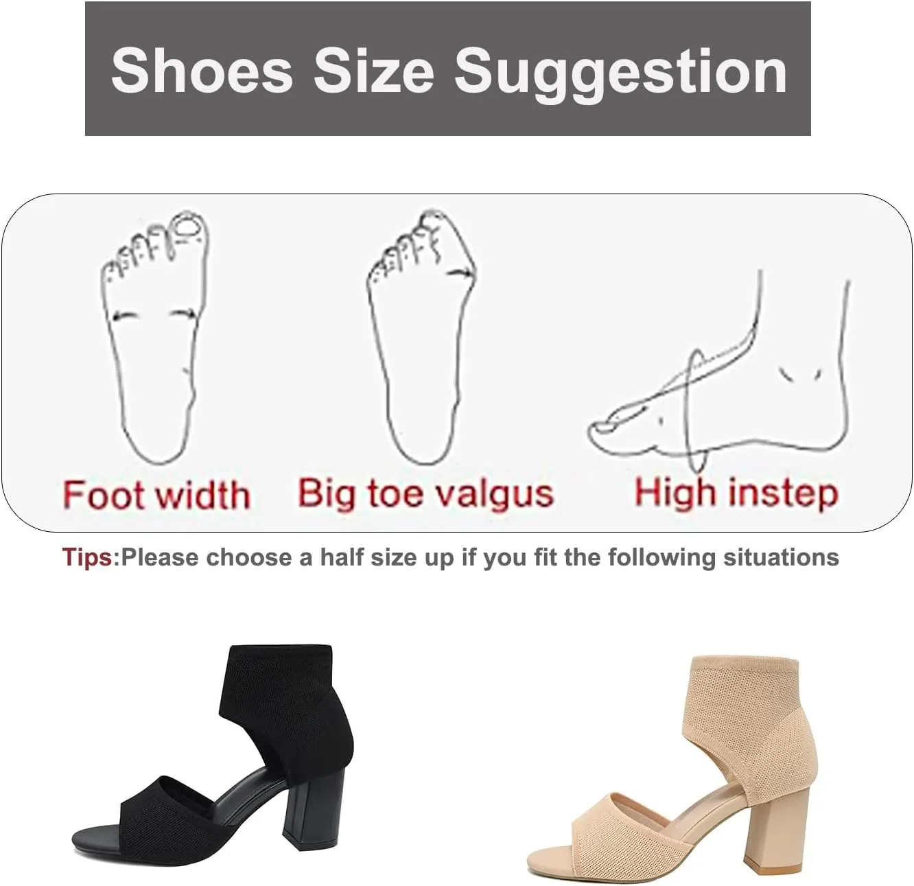 Women's Peep Toe Boot Sandals - Knit Chunky Block Heels for Weddings & Parties - Elegant Evening Dress Shoes