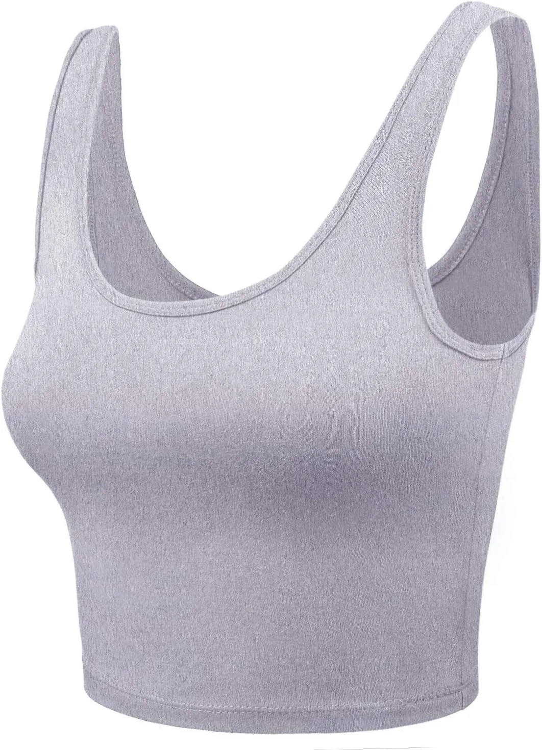 Women's Sleeveless Racerback Crop Tank Top Camisole Backless Scoop Neck Shirts