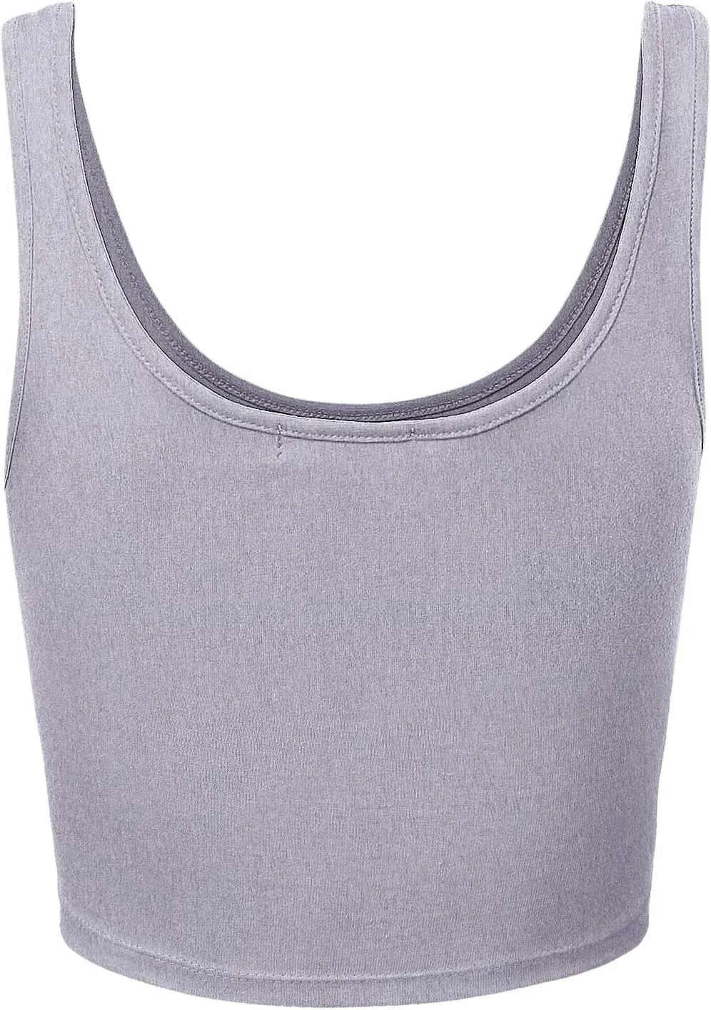 Women's Sleeveless Racerback Crop Tank Top Camisole Backless Scoop Neck Shirts