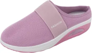 Women's Slip-On Orthopedic Arch Support Backless Tennis Shoes Men Lether Casual Tennis Shoes Casual Sneakers Steel Toe Tennis Shoe White Loafers
