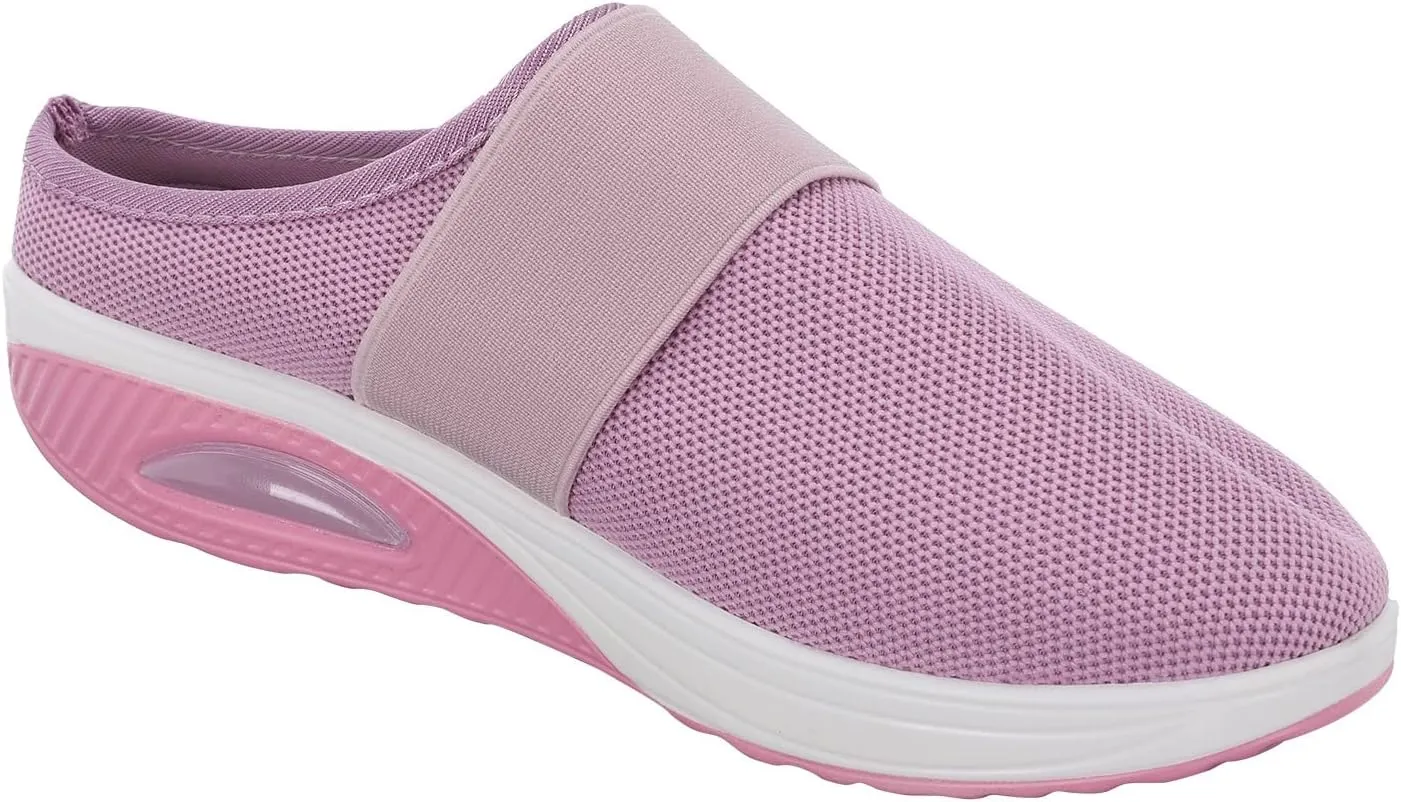 Women's Slip-On Orthopedic Arch Support Backless Tennis Shoes Men Lether Casual Tennis Shoes Casual Sneakers Steel Toe Tennis Shoe White Loafers