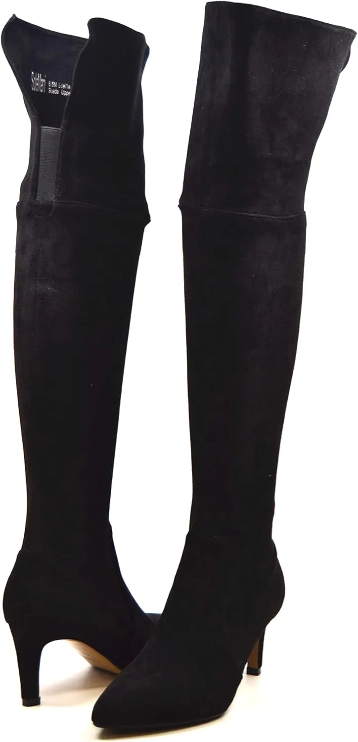 Women's Stella Narrow Calf Over the Knee Suede Boots
