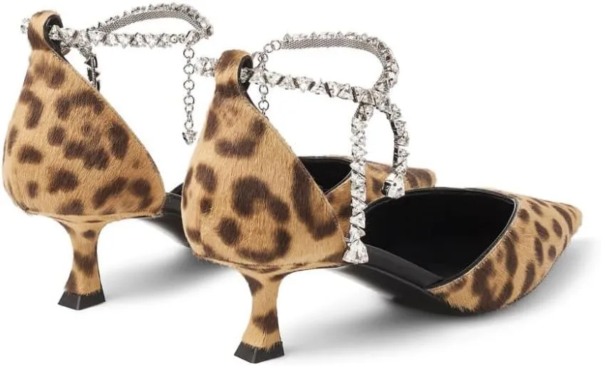 Women's Stiletto Heels Slingback Pumps - Pointed Closed Toe Ankle Rhinestone Strappy Buckle Fashion High Heeled Sandals