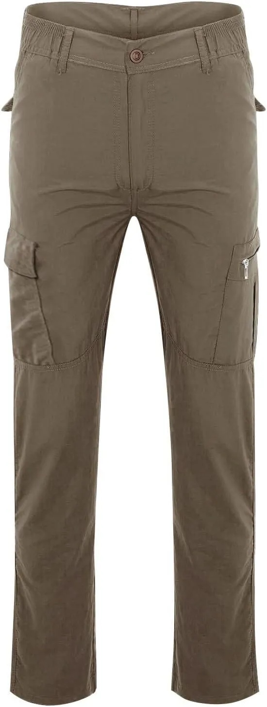 Work Cargo Pants for Men Lightweight Wild Outdoor Hiking Pants Waterproof Ripstop Tactical Camo Pants Multi Pockets