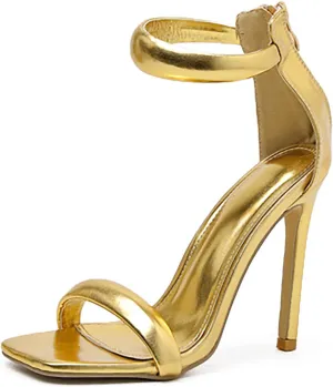YIBLBOX Womens Sandals Square Open Toe Strappy High Heels Ankle Strap Stilettos Heels Sexy Party Wedding Evening Summer Pump Shoes