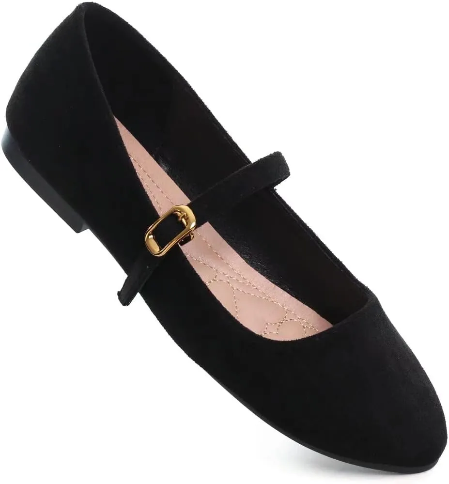 ZTWUTANG Women's Cute Round-Toe Flat Ballet Shoes Comfortable Dress Shoes for Walking