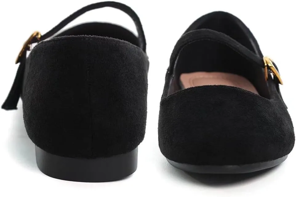 ZTWUTANG Women's Cute Round-Toe Flat Ballet Shoes Comfortable Dress Shoes for Walking
