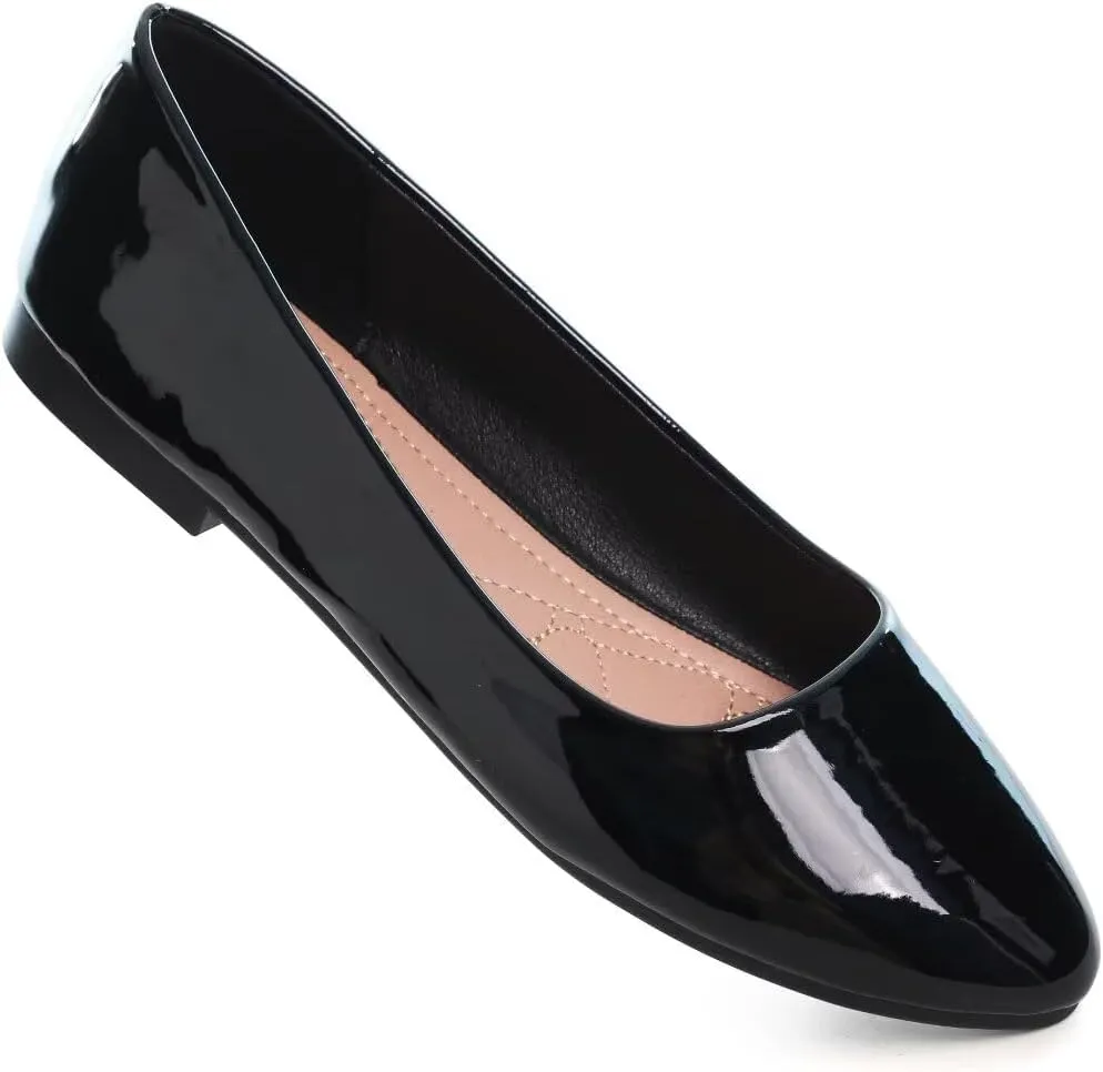 ZTWUTANG Women's Cute Round-Toe Flat Ballet Shoes Comfortable Dress Shoes for Walking