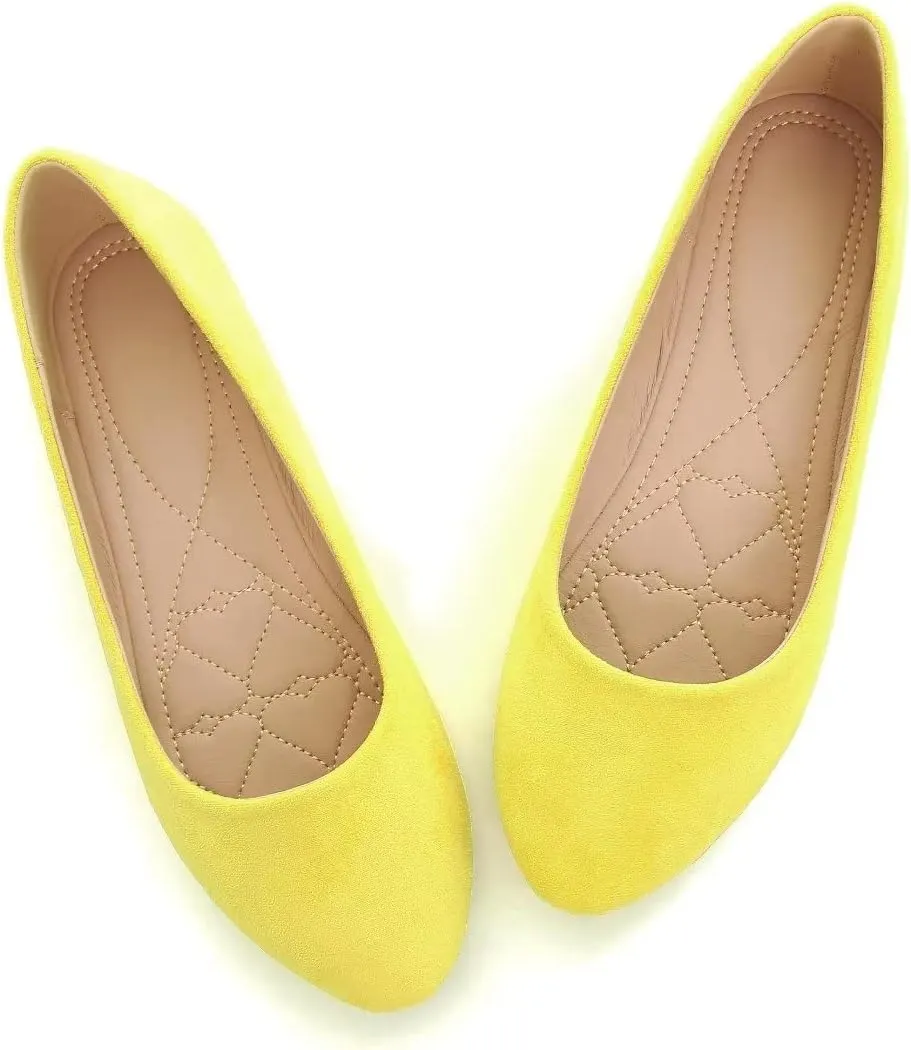 ZTWUTANG Women's Cute Round-Toe Flat Ballet Shoes Comfortable Dress Shoes for Walking