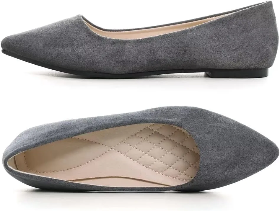 ZTWUTANG Women's Cute Round-Toe Flat Ballet Shoes Comfortable Dress Shoes for Walking